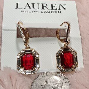 LaurenRalphLauren Red Stone drop earings